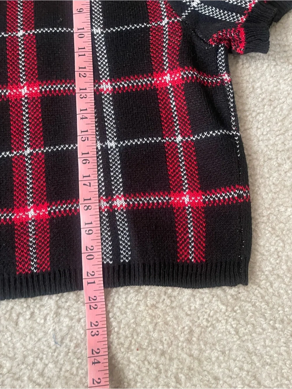Almost Famous Black, Red and White Knit Sweater Top size 1X